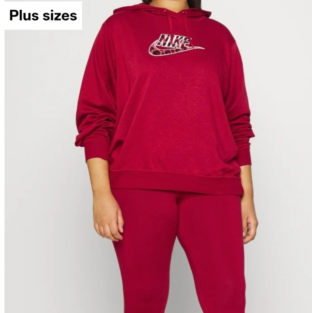 Nike Red Cheetah Women's Hoodie and Pants Set